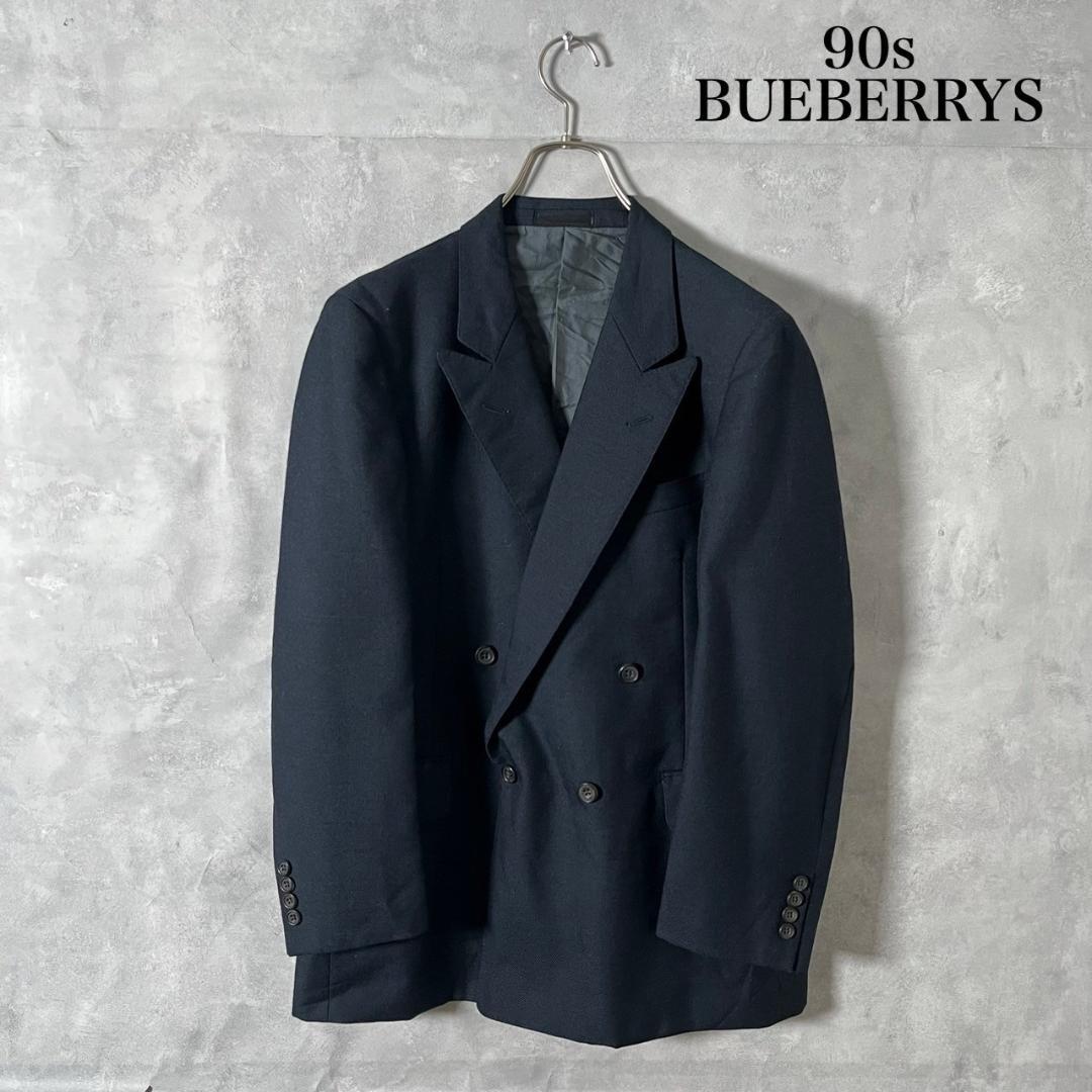 90s BURBERRYS モヘア混 ダブル テーラードジャケット N210