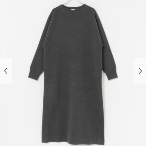 今季新品【アーバンリサーチドアーズ】スウェットライクニットワンピース　チャコール