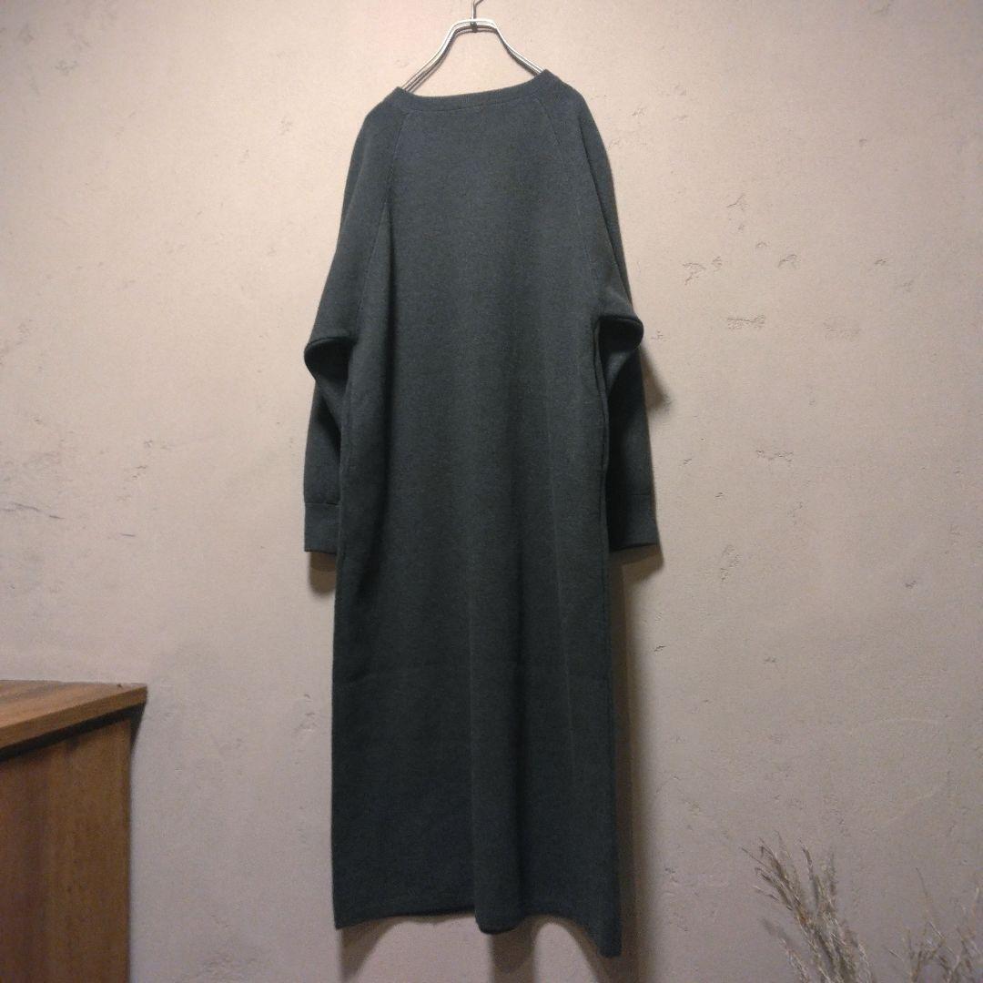 今季新品【アーバンリサーチドアーズ】スウェットライクニットワンピース　チャコール