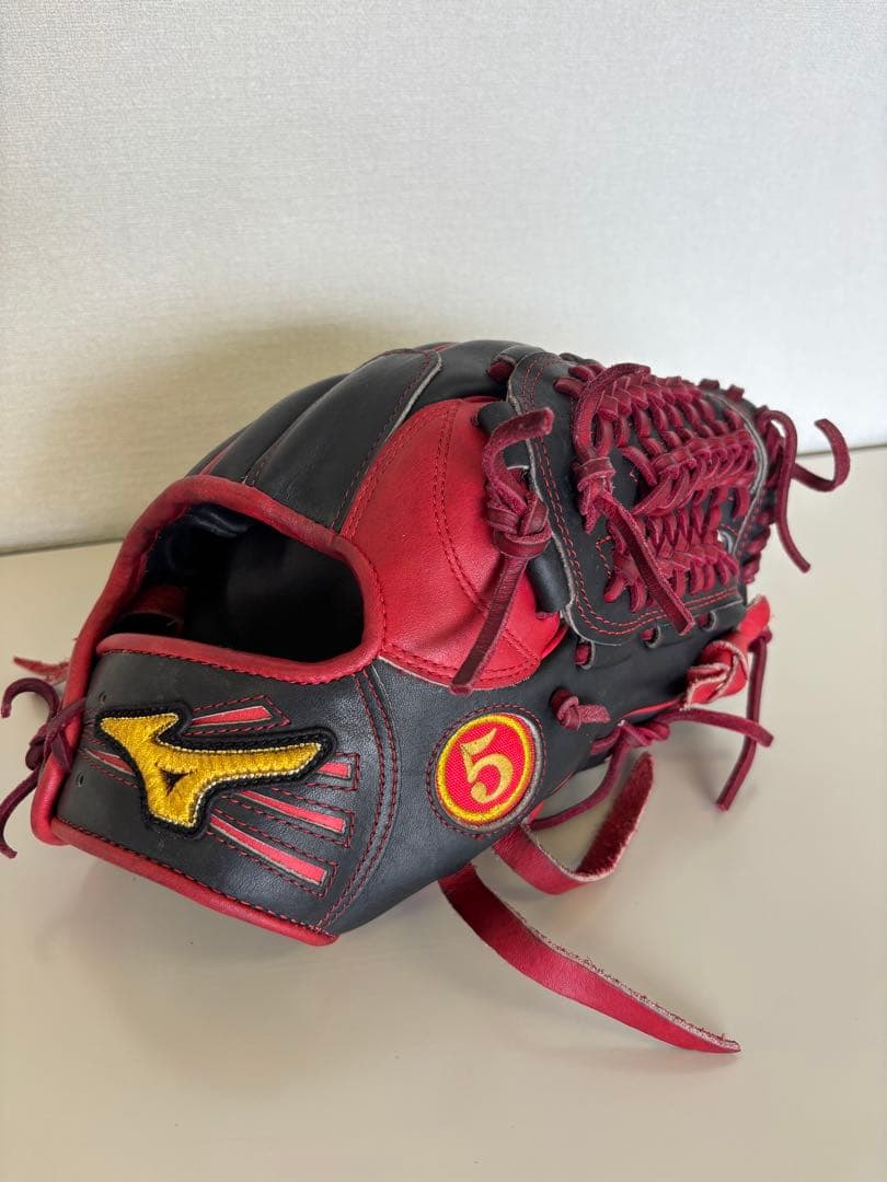 ミズノプロ オーダー 軟式グローブ 右投げ 黒/赤