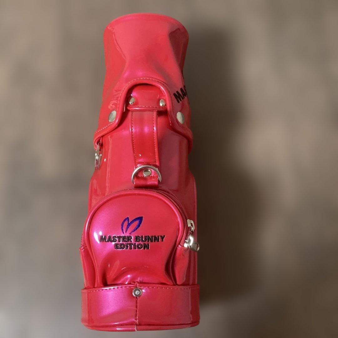 MASTER BUNNY EDITION エナメルミニキャディバッグ　ピンク
