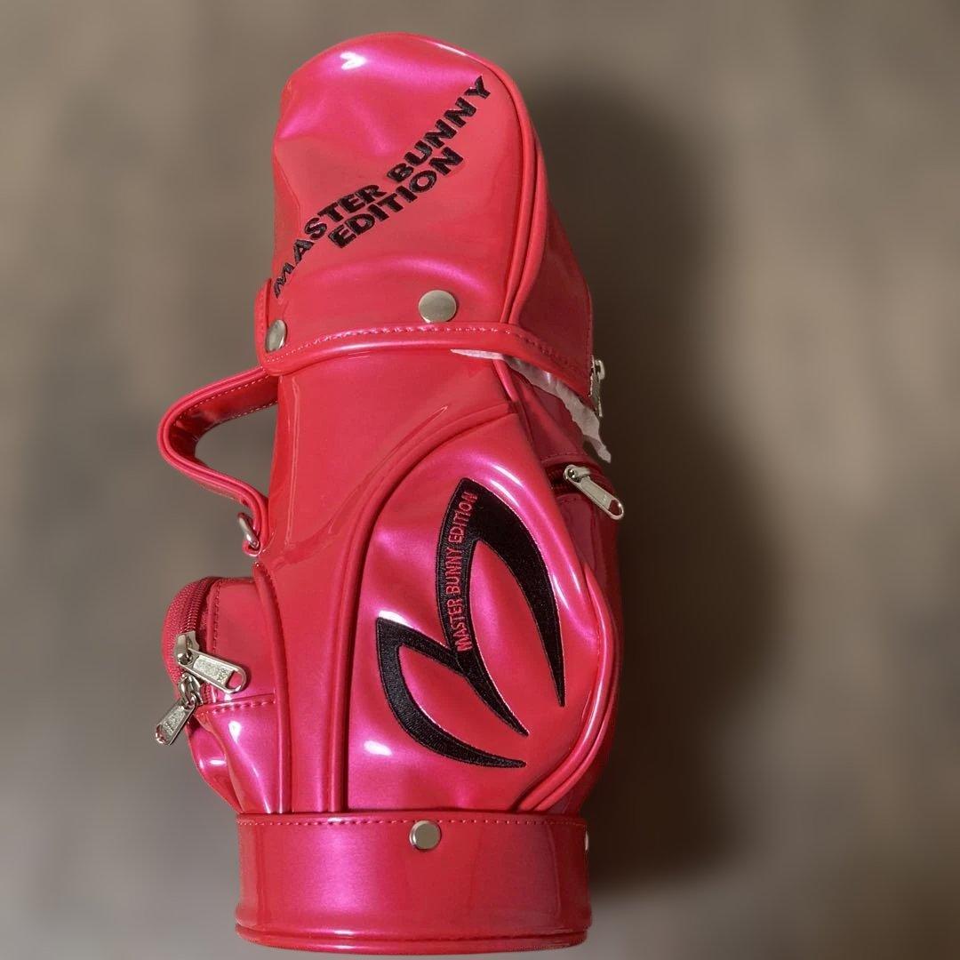 MASTER BUNNY EDITION エナメルミニキャディバッグ　ピンク