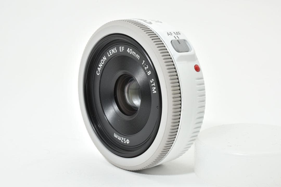 美品 Canon EF 40mm F2.8 STM 単焦点レンズ ホワイト