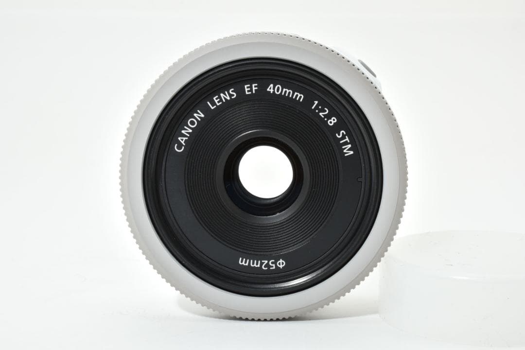 美品 Canon EF 40mm F2.8 STM 単焦点レンズ ホワイト