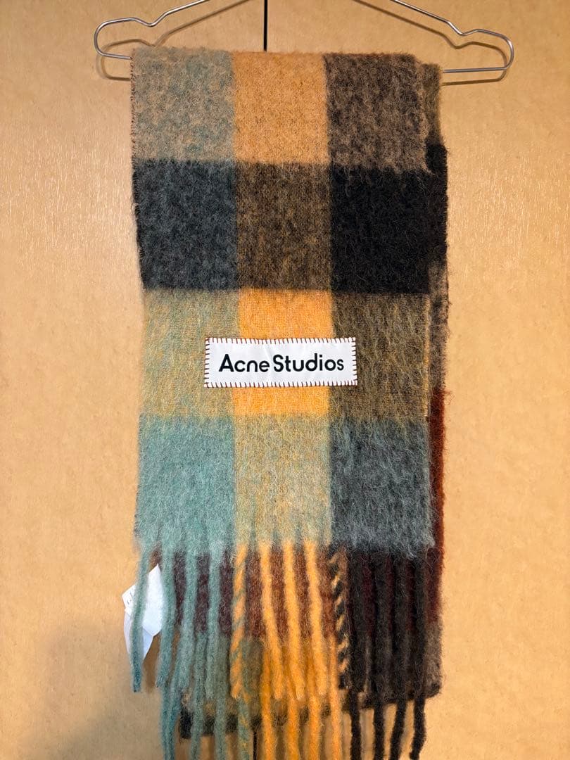 正規品 Acne Studios モヘヤチェックスカーフ