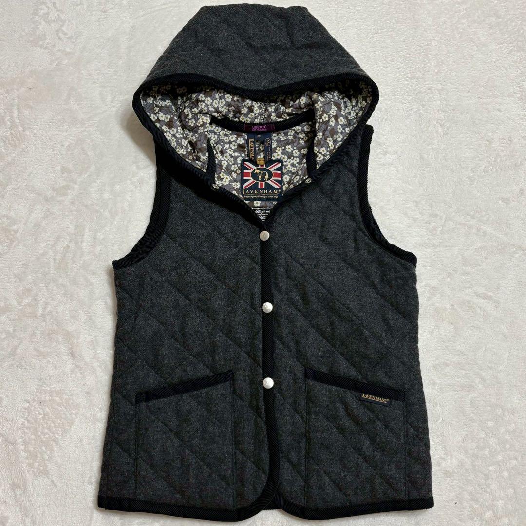 ★mamo★✨ ラベンハム　ハグオーワー　キルティングベスト　グレー　36