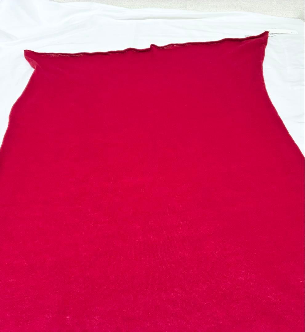 n100エヌワンハンドレッド カシミア ストール レッド 赤 n-8001-F