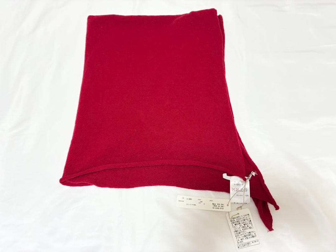 n100エヌワンハンドレッド カシミア ストール レッド 赤 n-8001-F