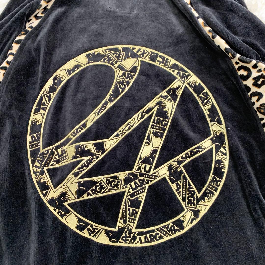 X-LARGE 24karats ベロア ジャージ セットアップ レオパードXL