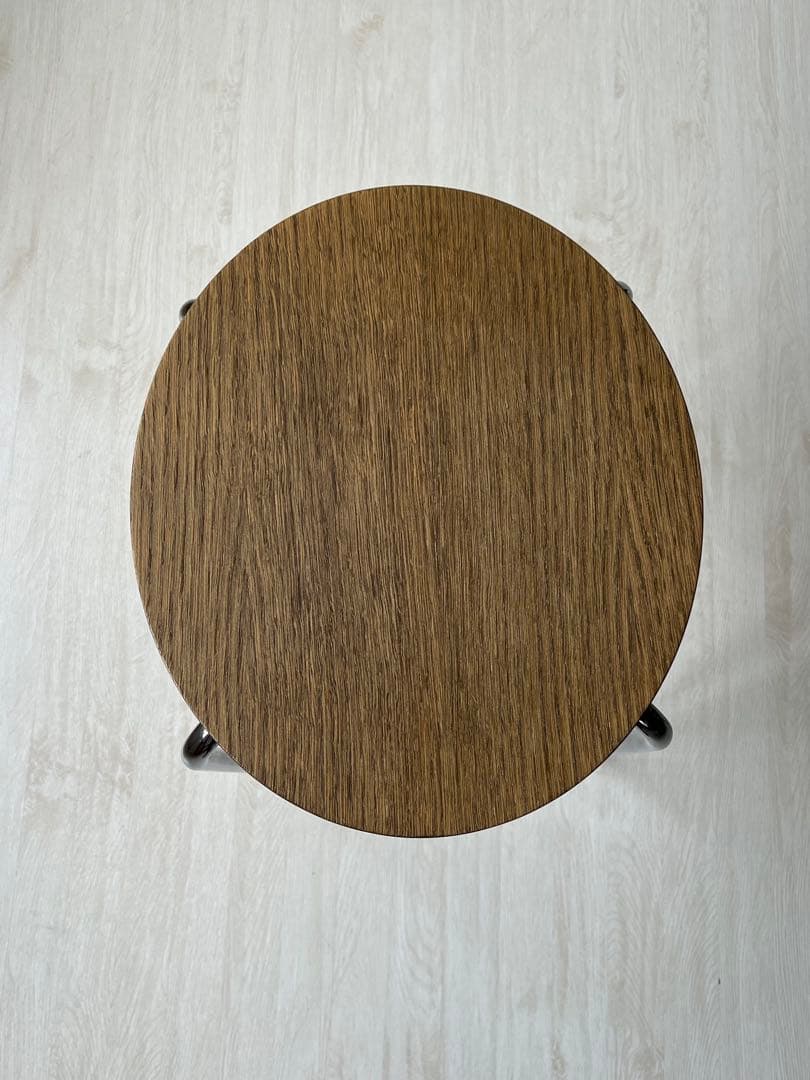 Ferm Living Herman Stoolダークステインドオーク/クローム