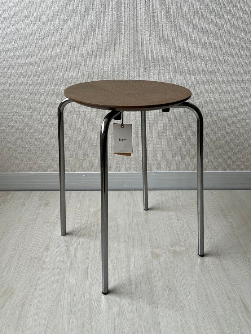Ferm Living Herman Stoolダークステインドオーク/クローム