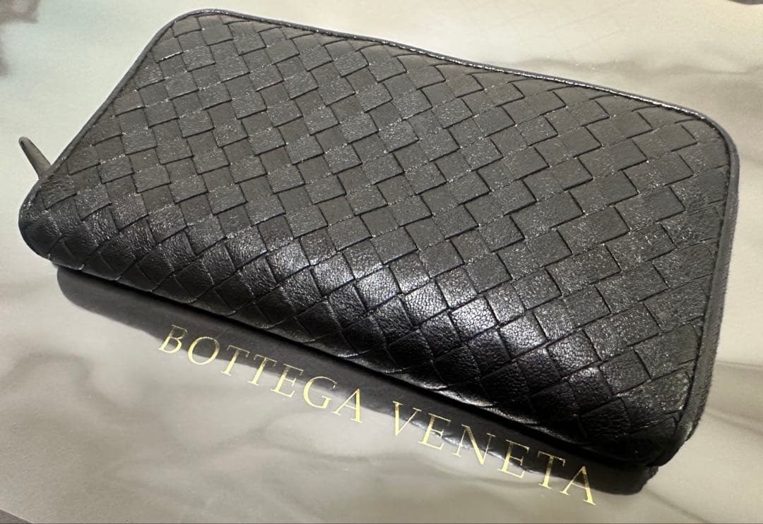 【付属品付】ボッテガヴェネタ ラウンドファスナー/ラム/黒/7️⃣✨✨✨