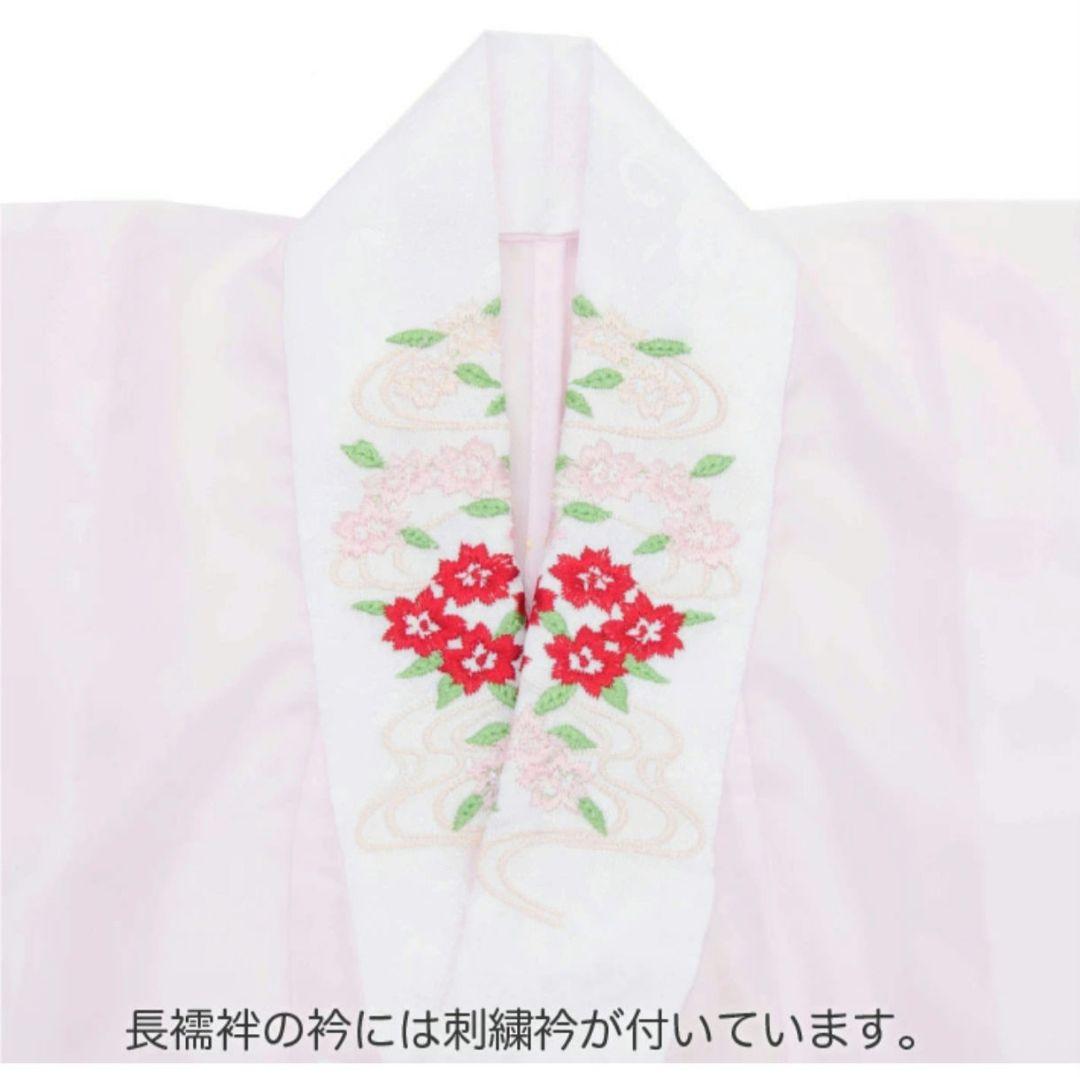 七五三 着物 ピンク 白 花柄 京都花ひめ　被布着物　3歳　新品未使用