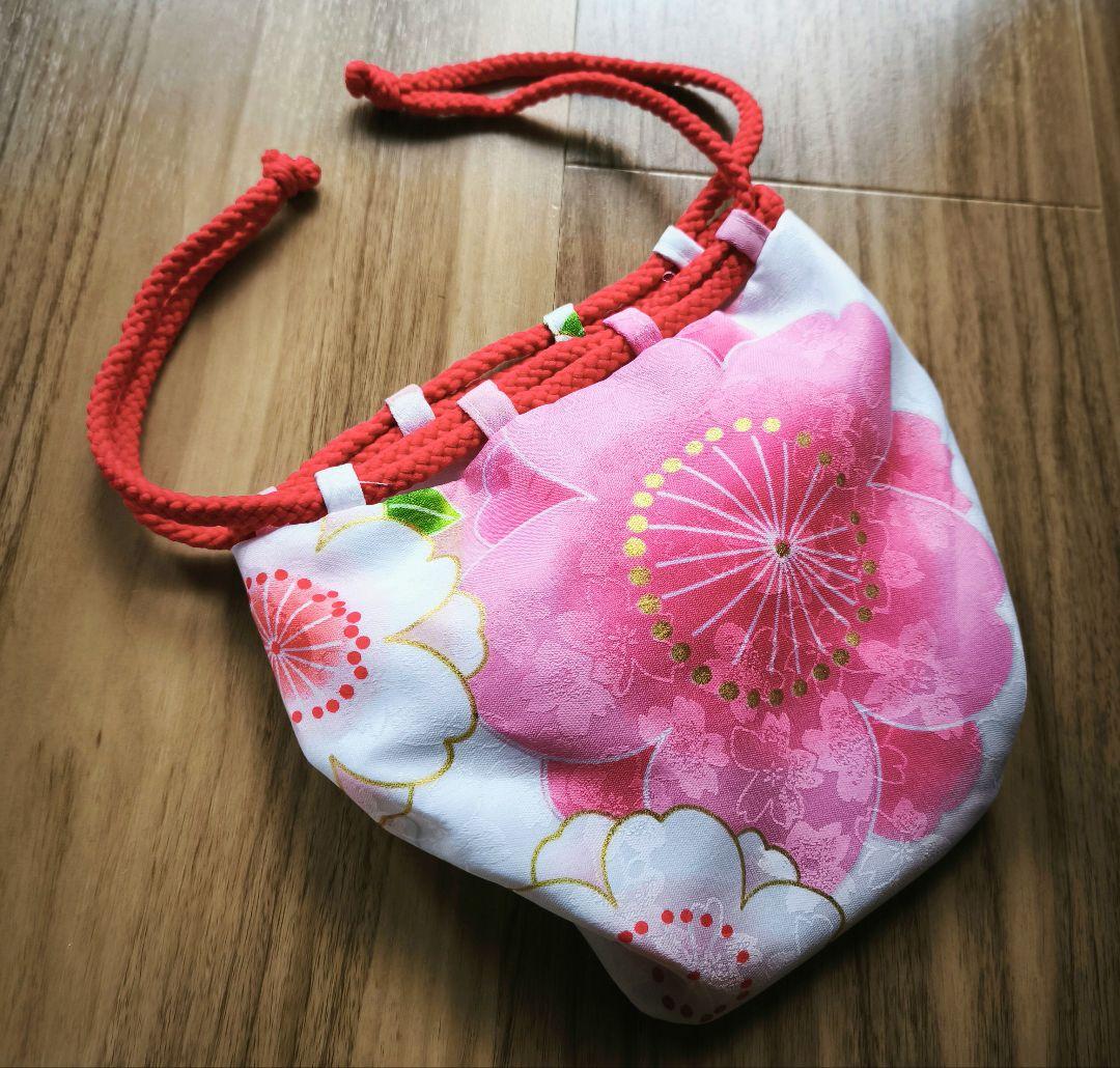 七五三 着物 ピンク 白 花柄 京都花ひめ　被布着物　3歳　新品未使用