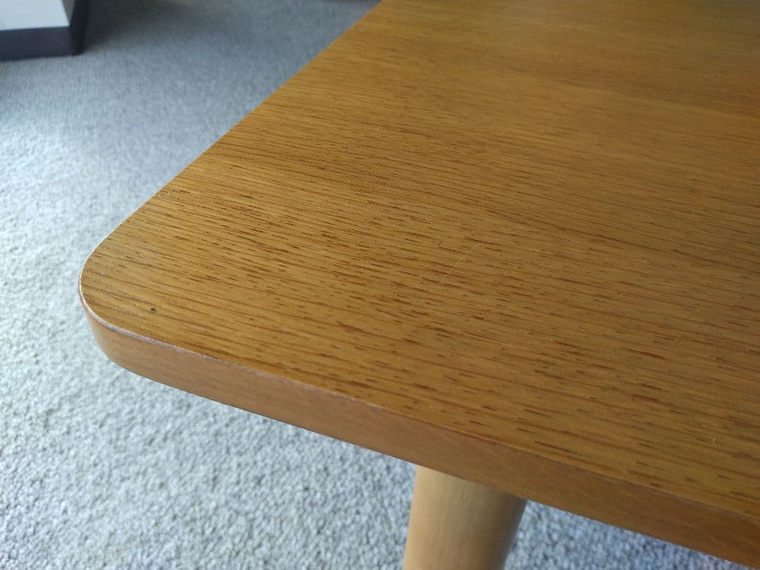 【美品】MUJI/無印良品 木製ローテーブル/オーク材110cm/ラウンジカフェ