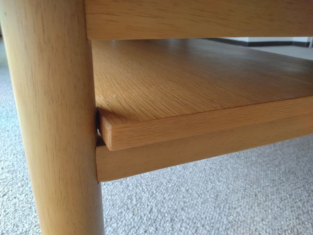 【美品】MUJI/無印良品 木製ローテーブル/オーク材110cm/ラウンジカフェ