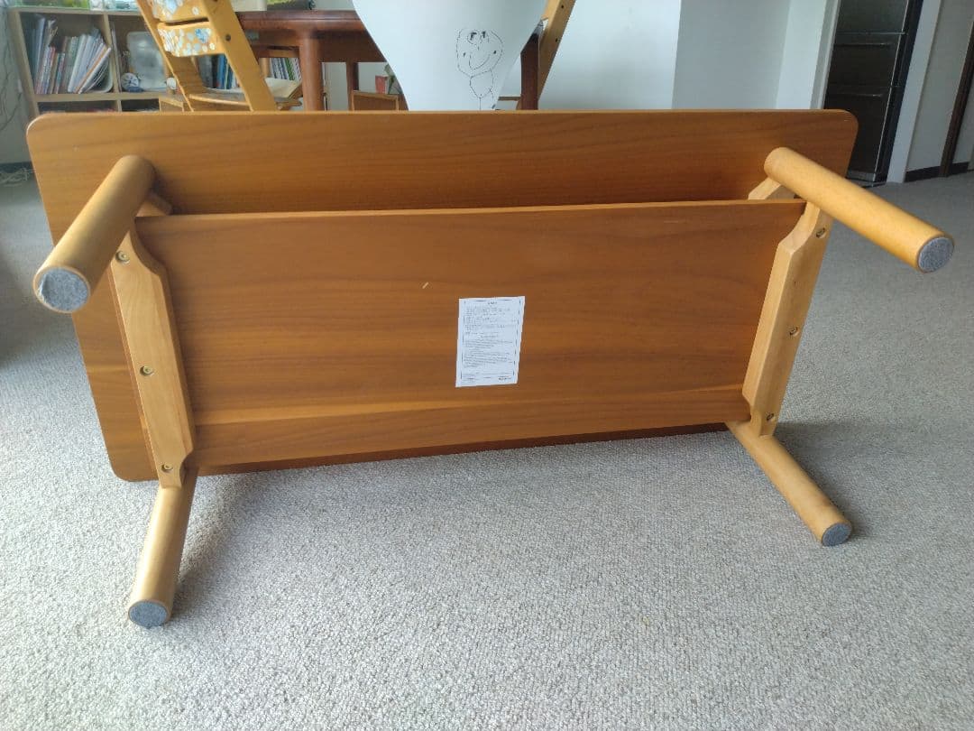 【美品】MUJI/無印良品 木製ローテーブル/オーク材110cm/ラウンジカフェ