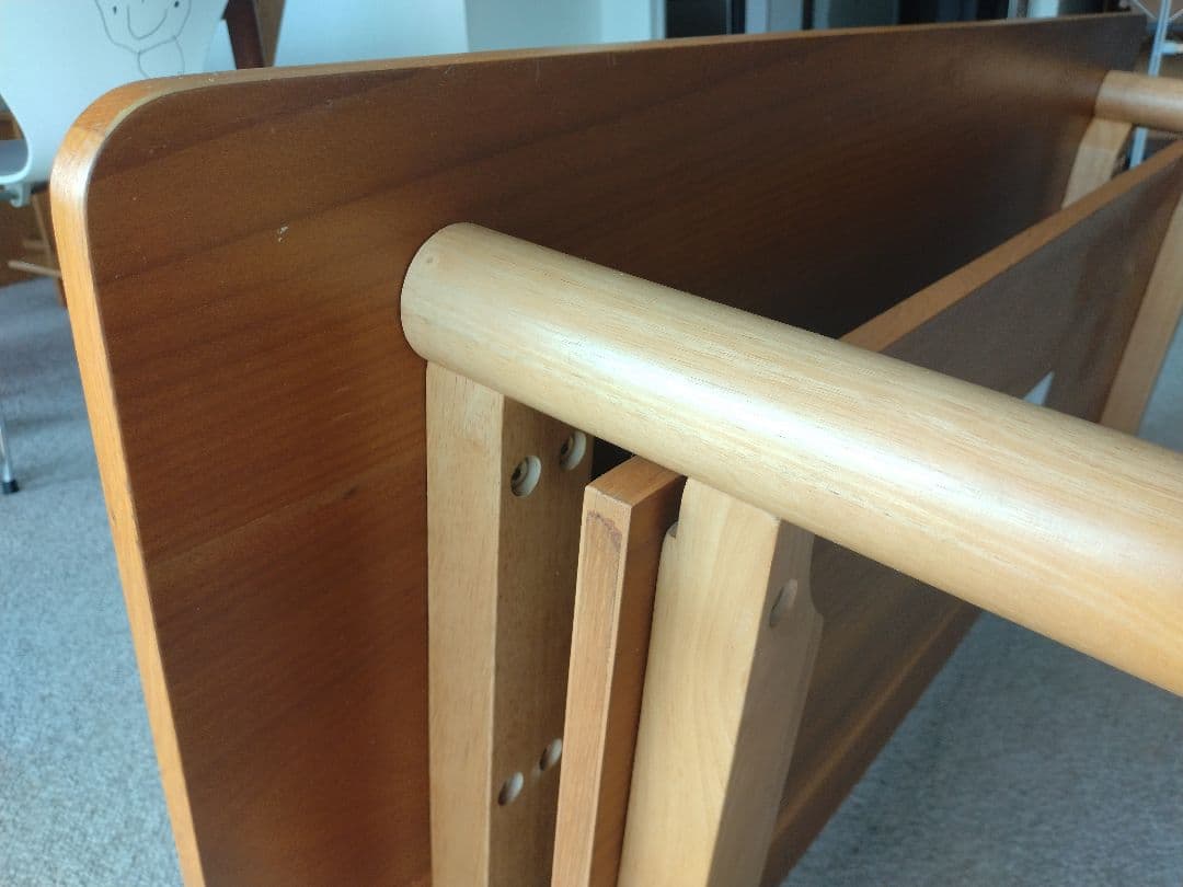 【美品】MUJI/無印良品 木製ローテーブル/オーク材110cm/ラウンジカフェ