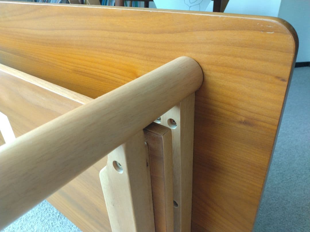 【美品】MUJI/無印良品 木製ローテーブル/オーク材110cm/ラウンジカフェ