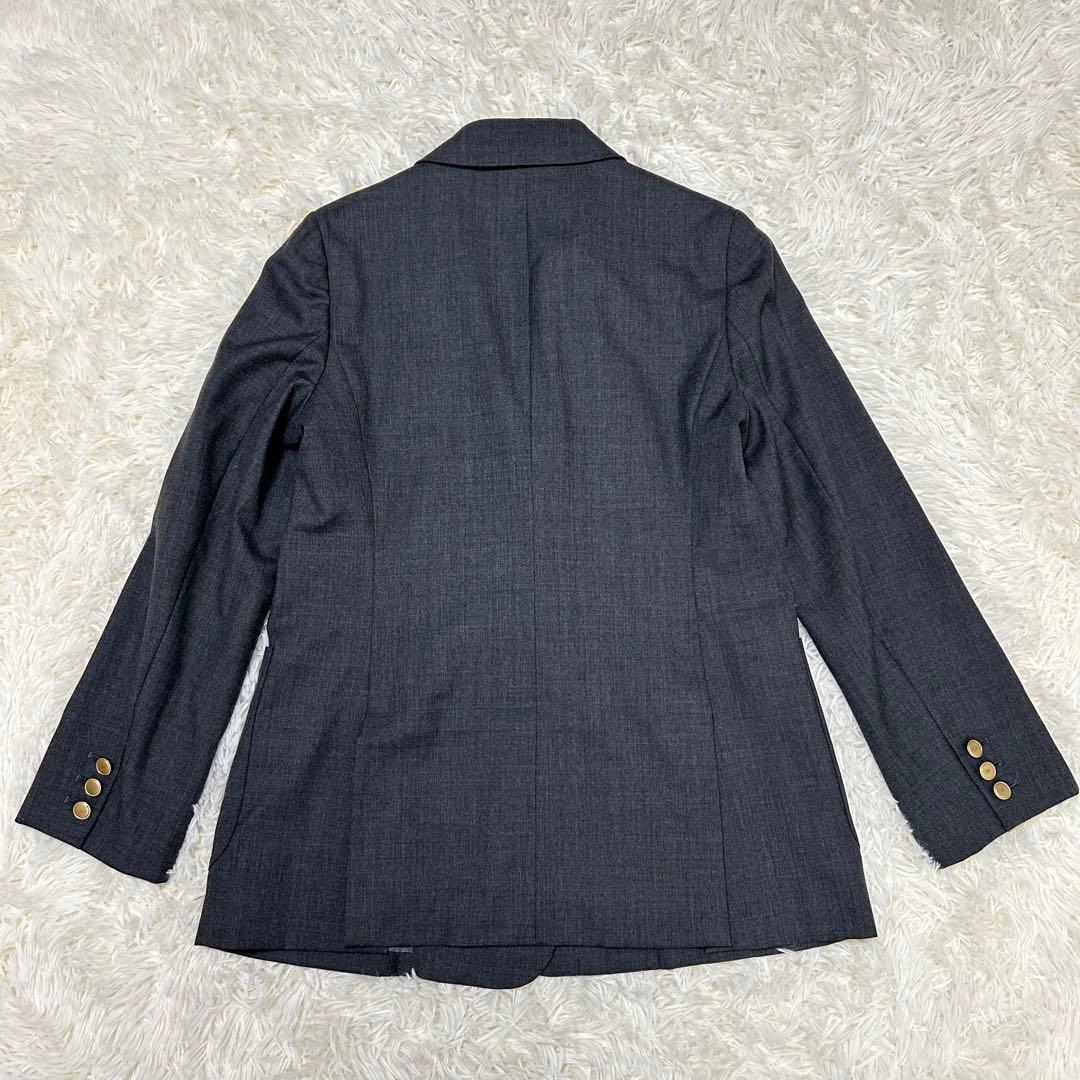 イエナ　ウールダブルブレストジャケット　金ボタン　グレー　Mサイズ　テーラード