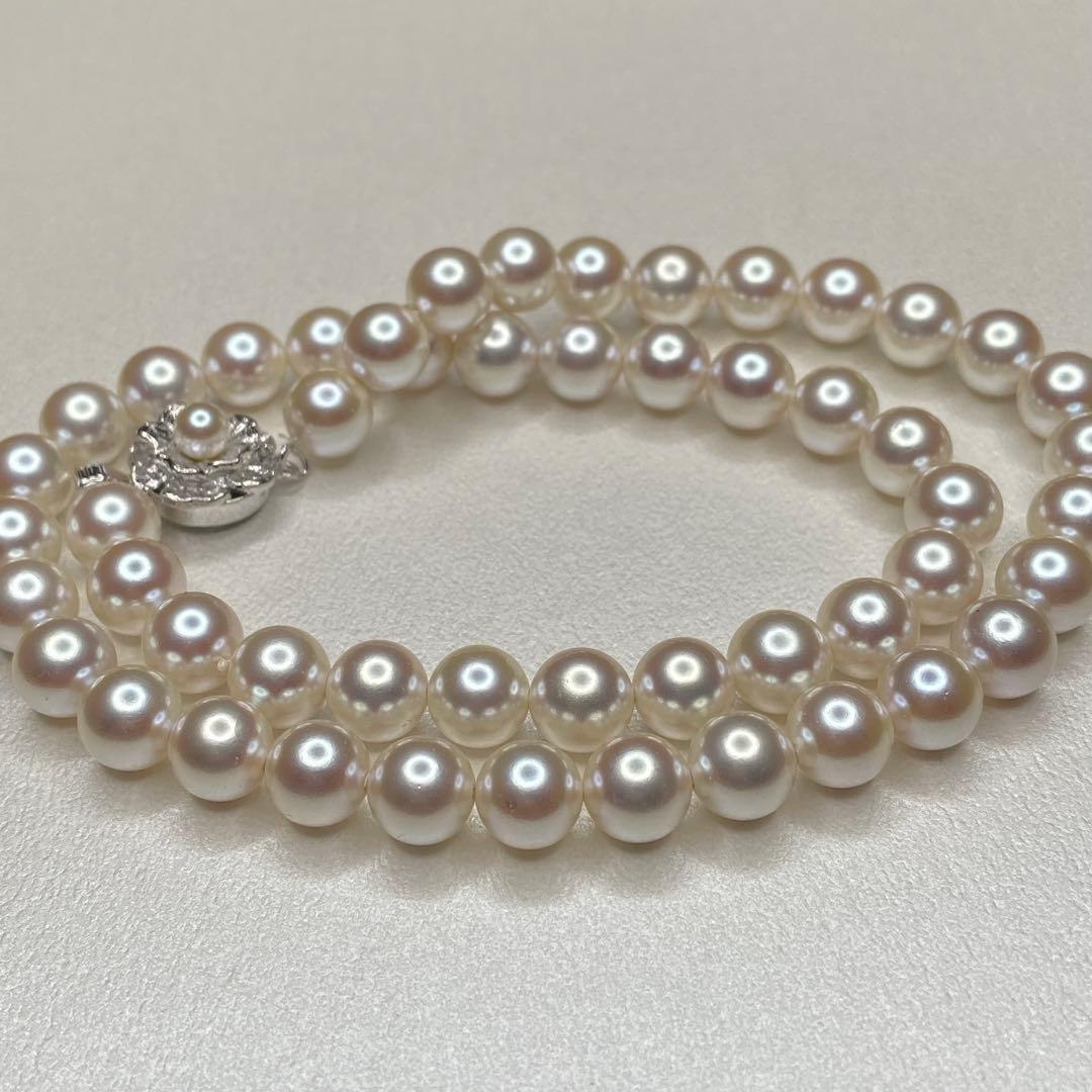 あこや本真珠 ネックレス イヤリング パール 約7.5〜8.0mm 大珠