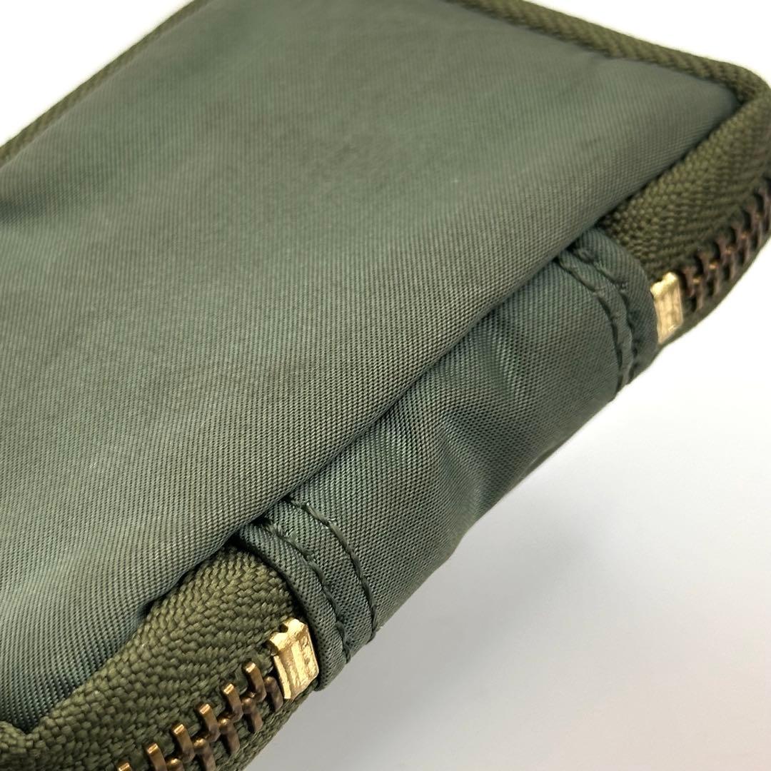 【良品】PORTER ポーター タンカー 6連 キーケース ラウンドジップ 緑
