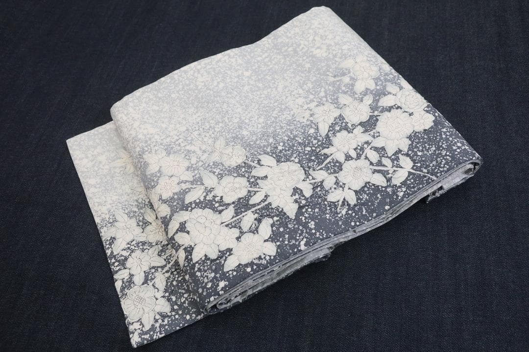 ★専用★未使用品 袋帯 藍鉄色濃淡 絞り紬地 4m36cm 六通 フォーマル正絹