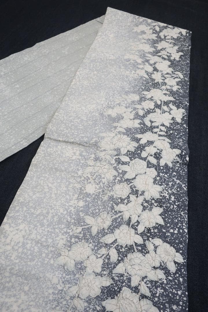 ★専用★未使用品 袋帯 藍鉄色濃淡 絞り紬地 4m36cm 六通 フォーマル正絹