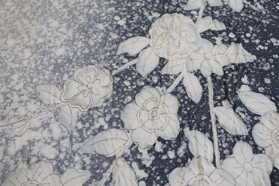 ★専用★未使用品 袋帯 藍鉄色濃淡 絞り紬地 4m36cm 六通 フォーマル正絹