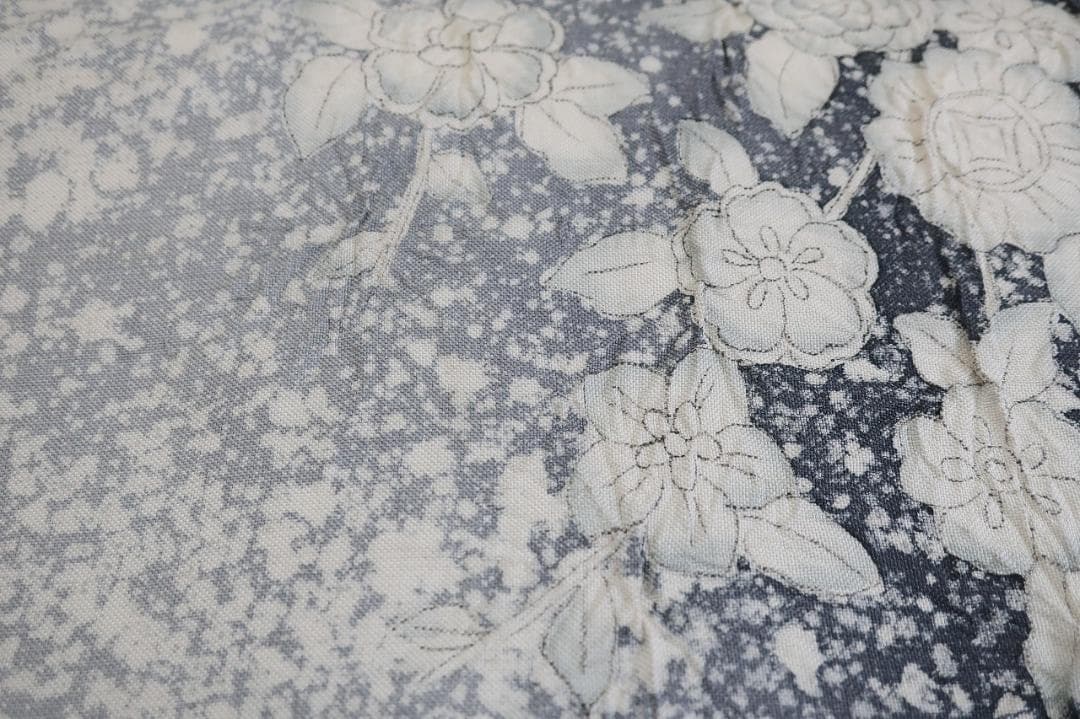 ★専用★未使用品 袋帯 藍鉄色濃淡 絞り紬地 4m36cm 六通 フォーマル正絹