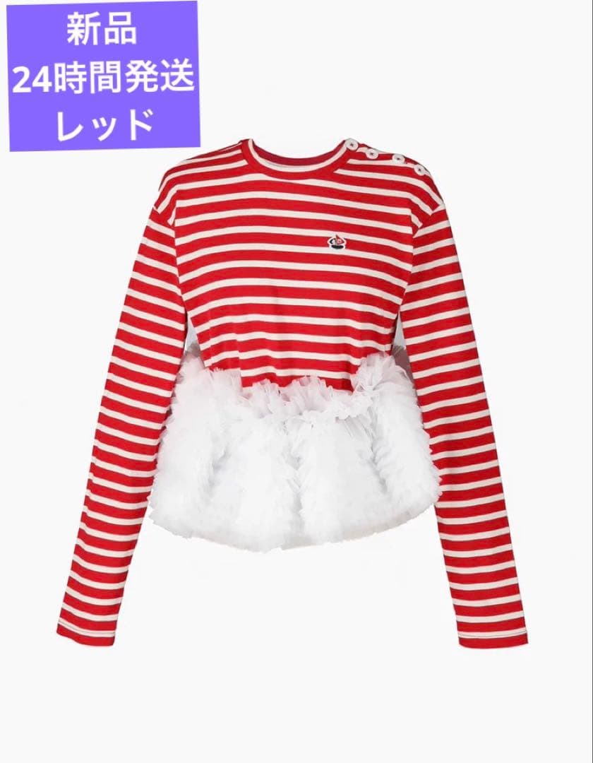 トップス Bibiy FRANCINE TULLE TOP RED