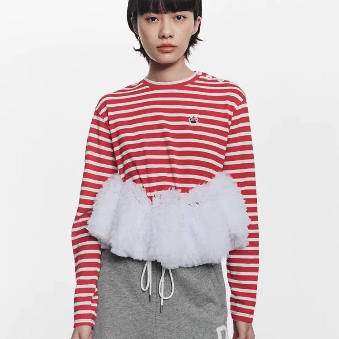 トップス Bibiy FRANCINE TULLE TOP RED