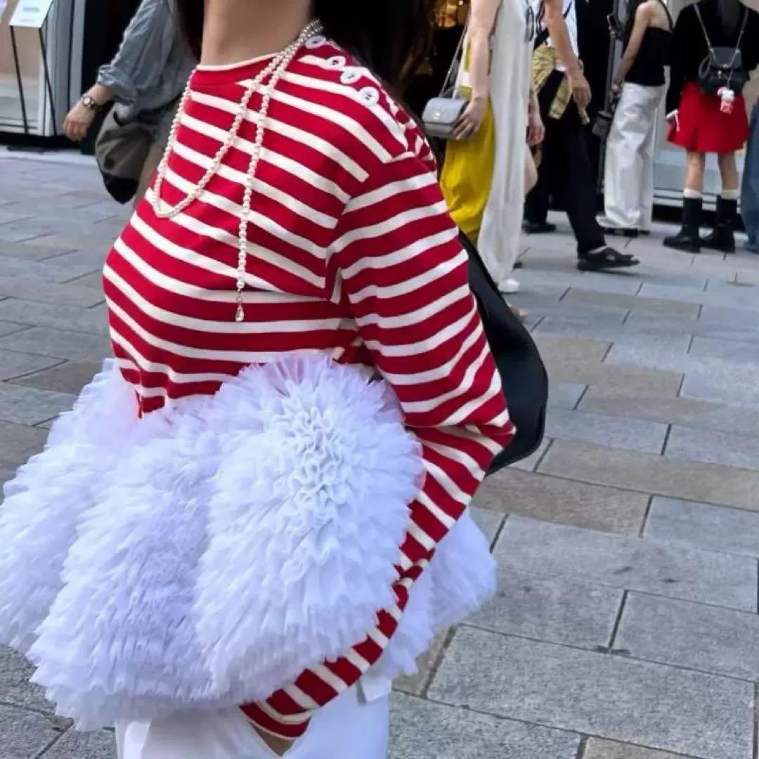 トップス Bibiy FRANCINE TULLE TOP RED