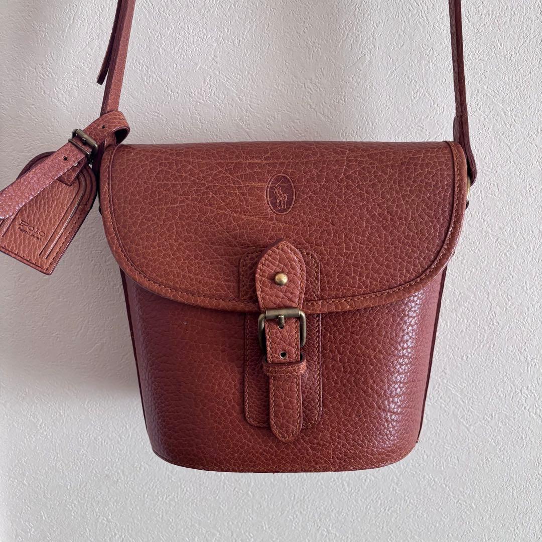 希少 RALPHLAUREN レザーショルダーバッグ ヴィンテージ