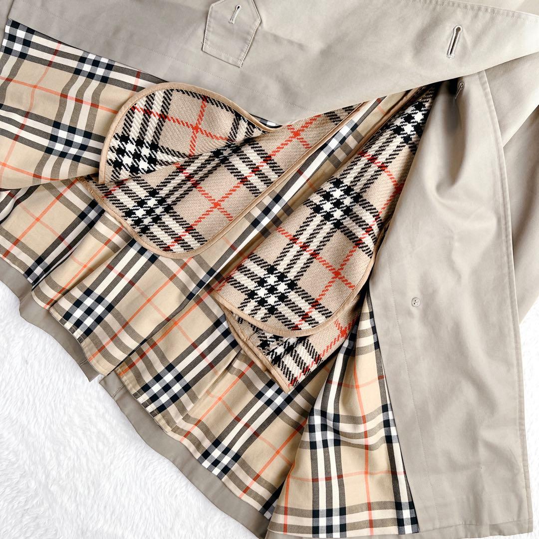 美品✨バーバリー ロング トレンチコート ウールライナー マキシ丈 カーキ