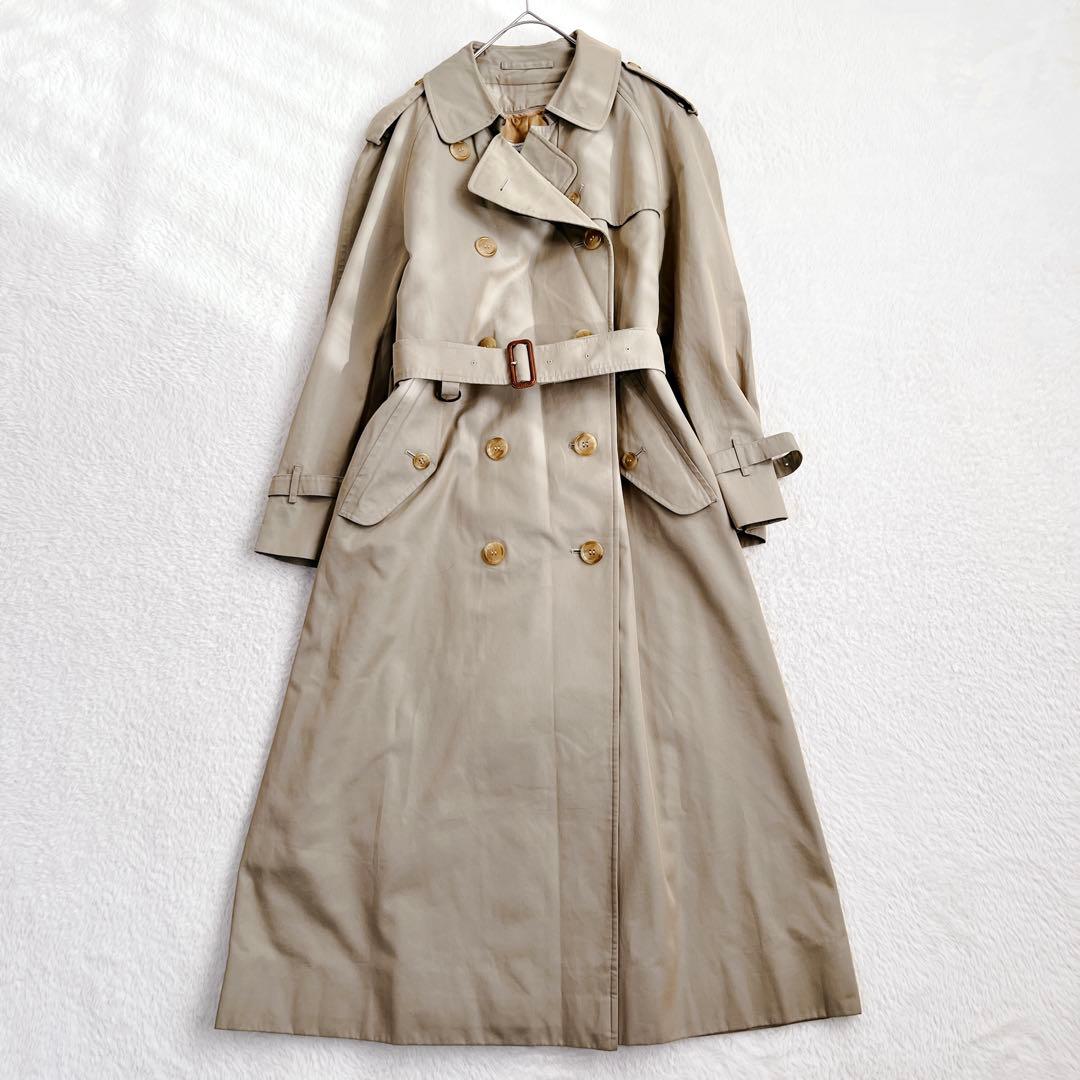 美品✨バーバリー ロング トレンチコート ウールライナー マキシ丈 カーキ