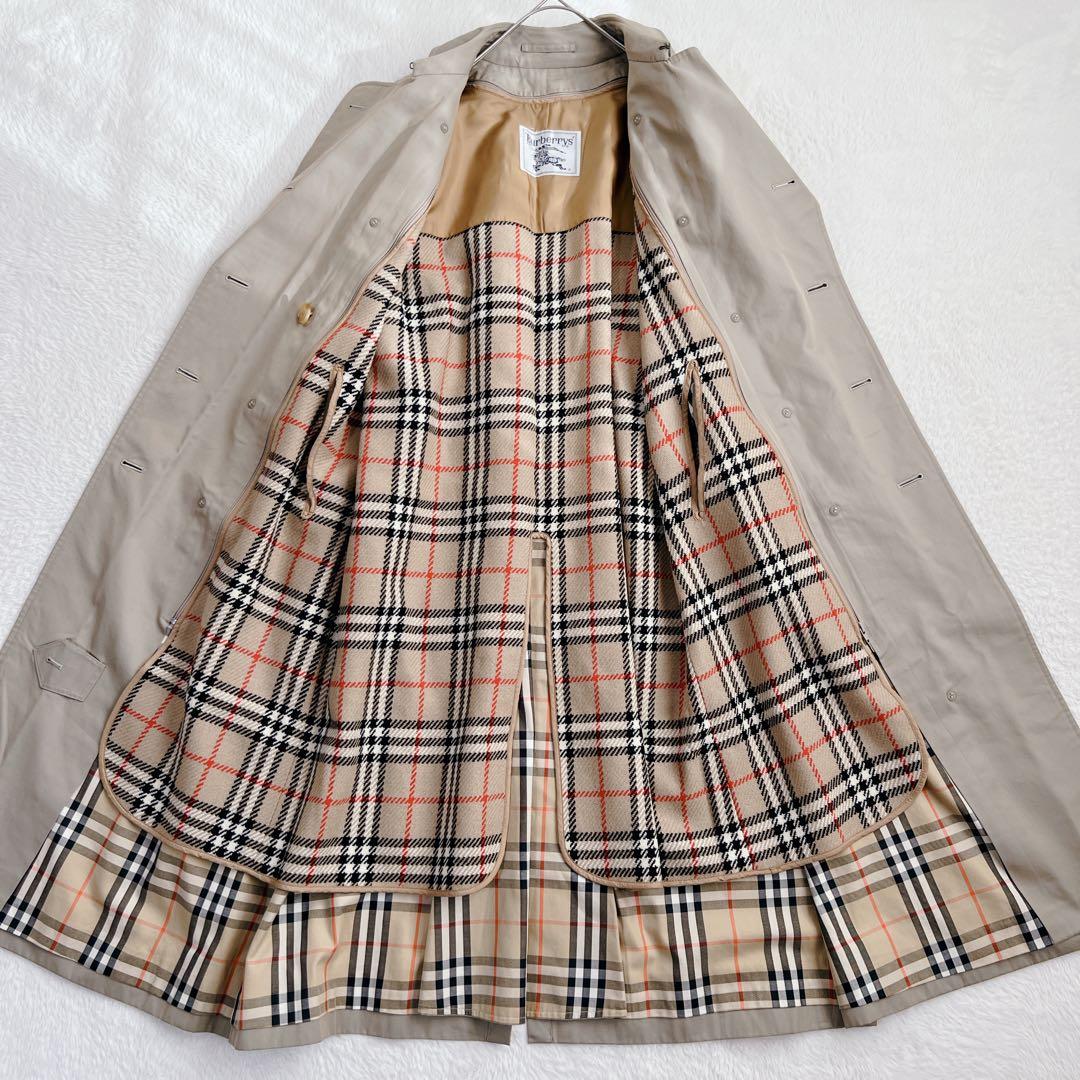 美品✨バーバリー ロング トレンチコート ウールライナー マキシ丈 カーキ