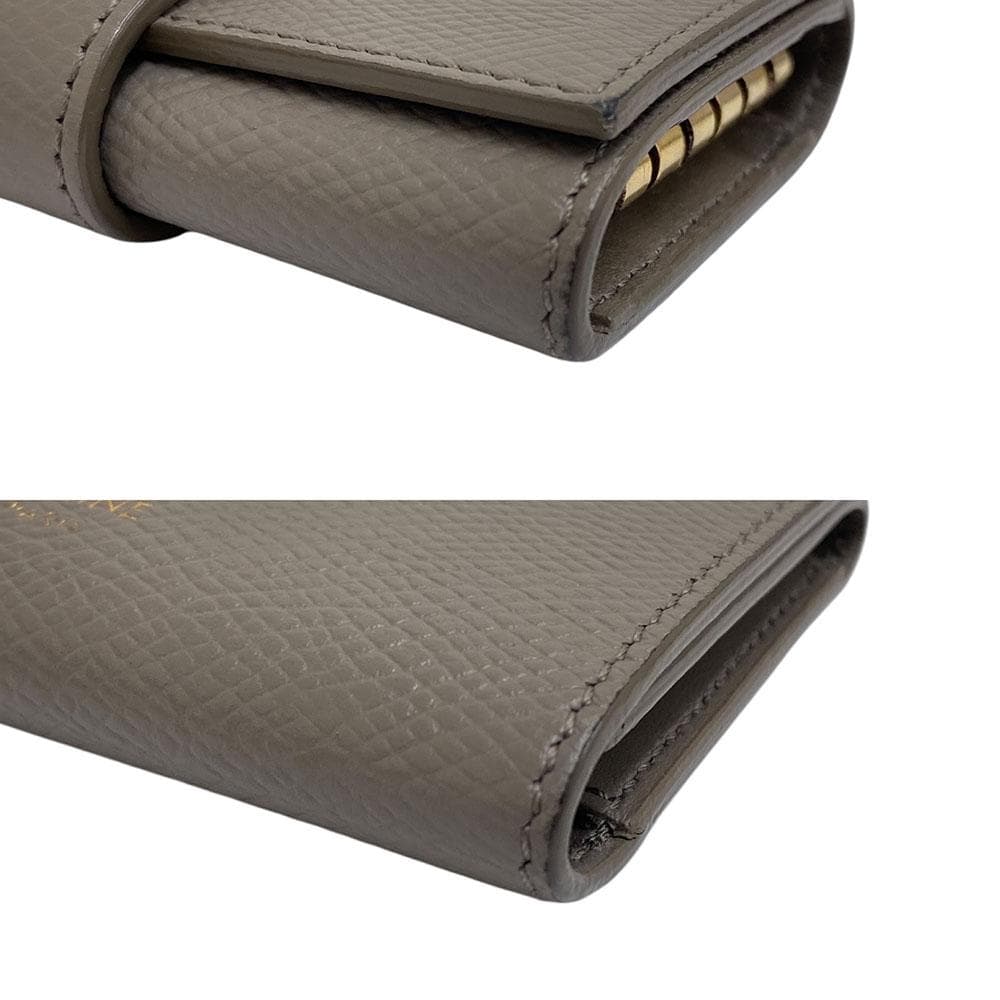 美品 CELINE セリーヌ キーケース 6連 レザー カーフスキン グレージュ