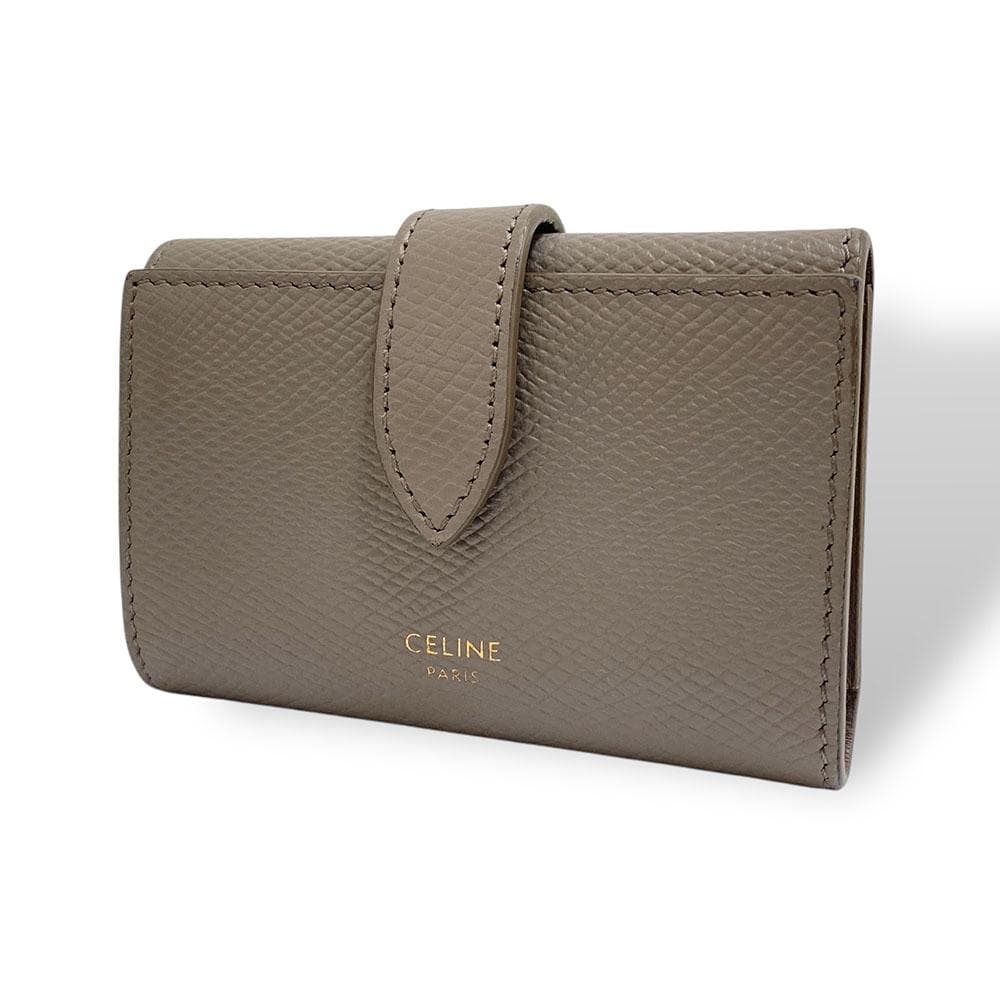 美品 CELINE セリーヌ キーケース 6連 レザー カーフスキン グレージュ
