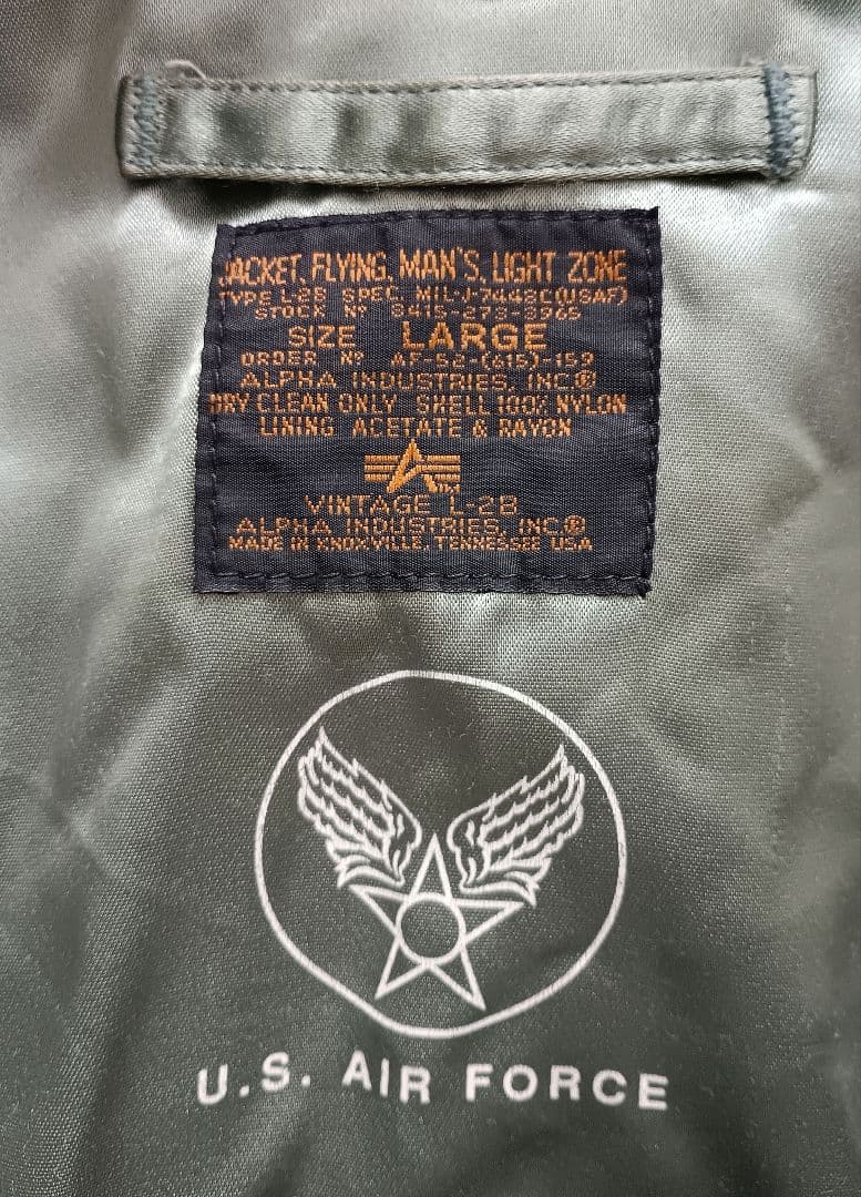 USA製 アルファインダストリーズ フライトジャケット L-2B