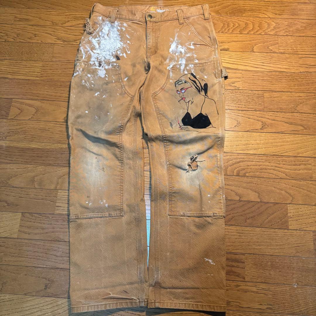 k*k様 カーハートダブルニー　ハンドペイント