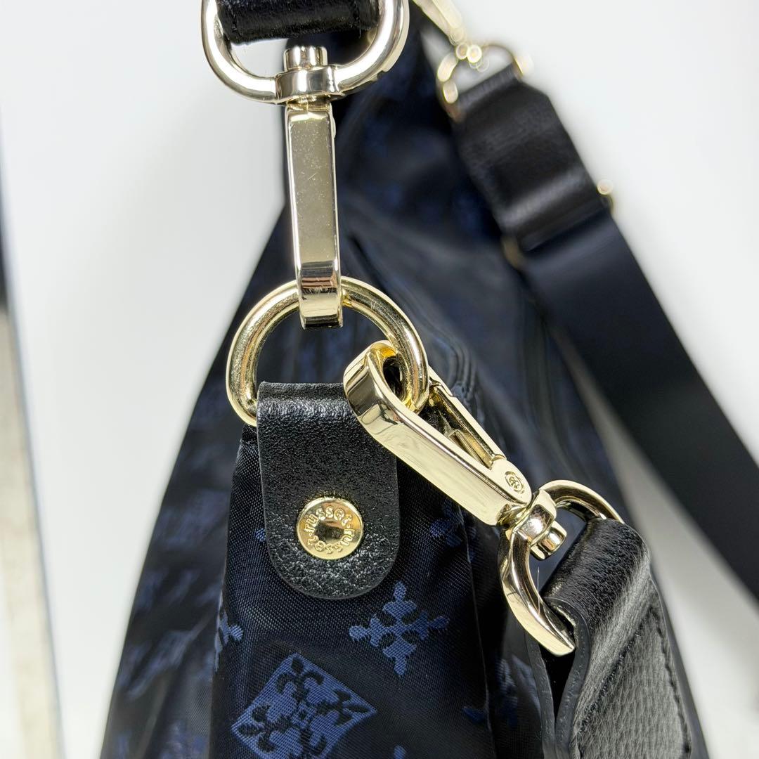 【極美品】 russet ナイロンジャガード ショルダーバッグ　2WAY 肩がけ