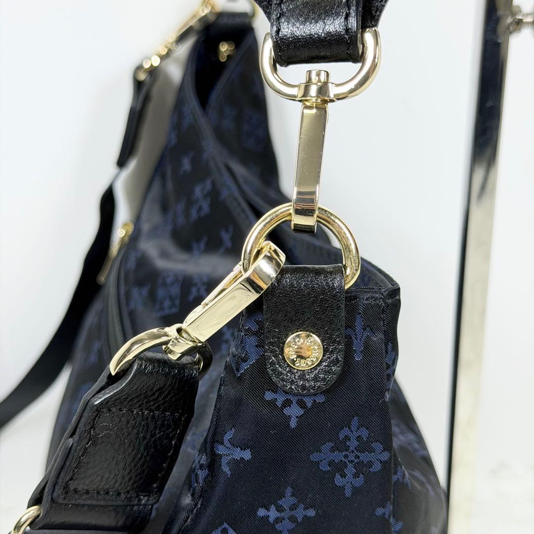 【極美品】 russet ナイロンジャガード ショルダーバッグ　2WAY 肩がけ