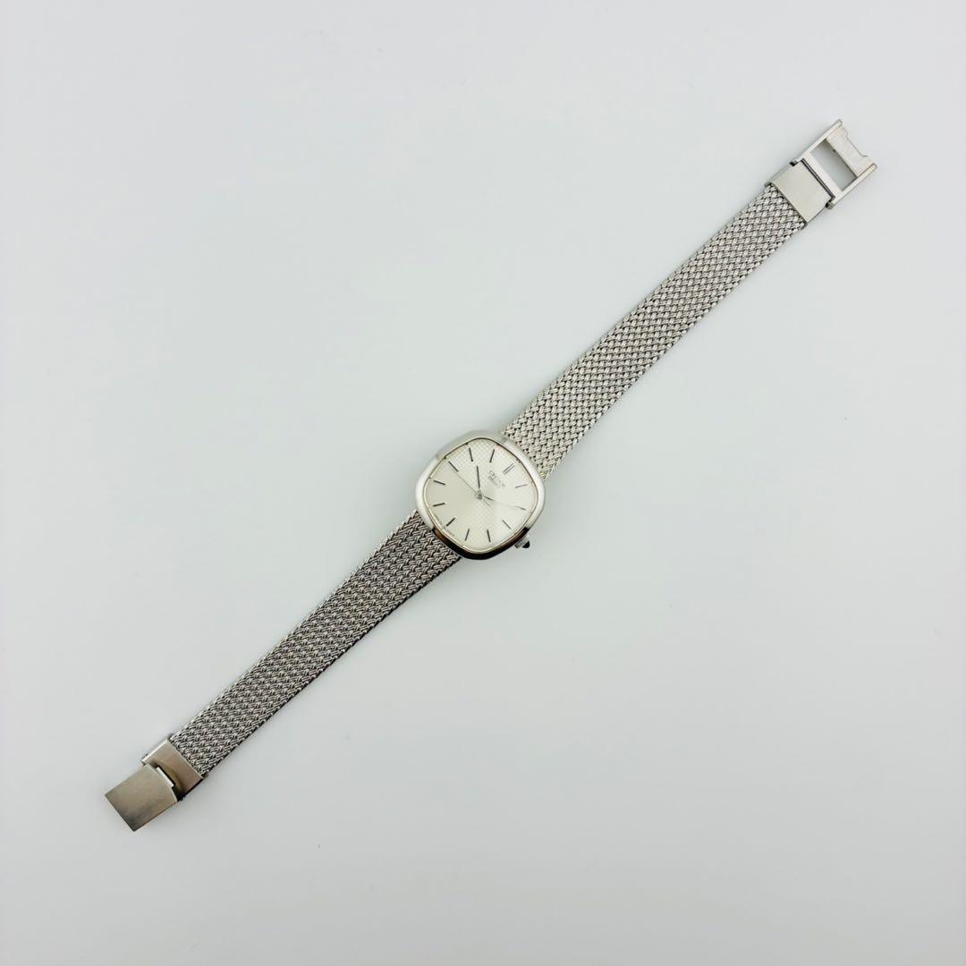 【美品/希少/電池交換済】SEIKO　CREDOR　腕時計　クォーツ　シルバー