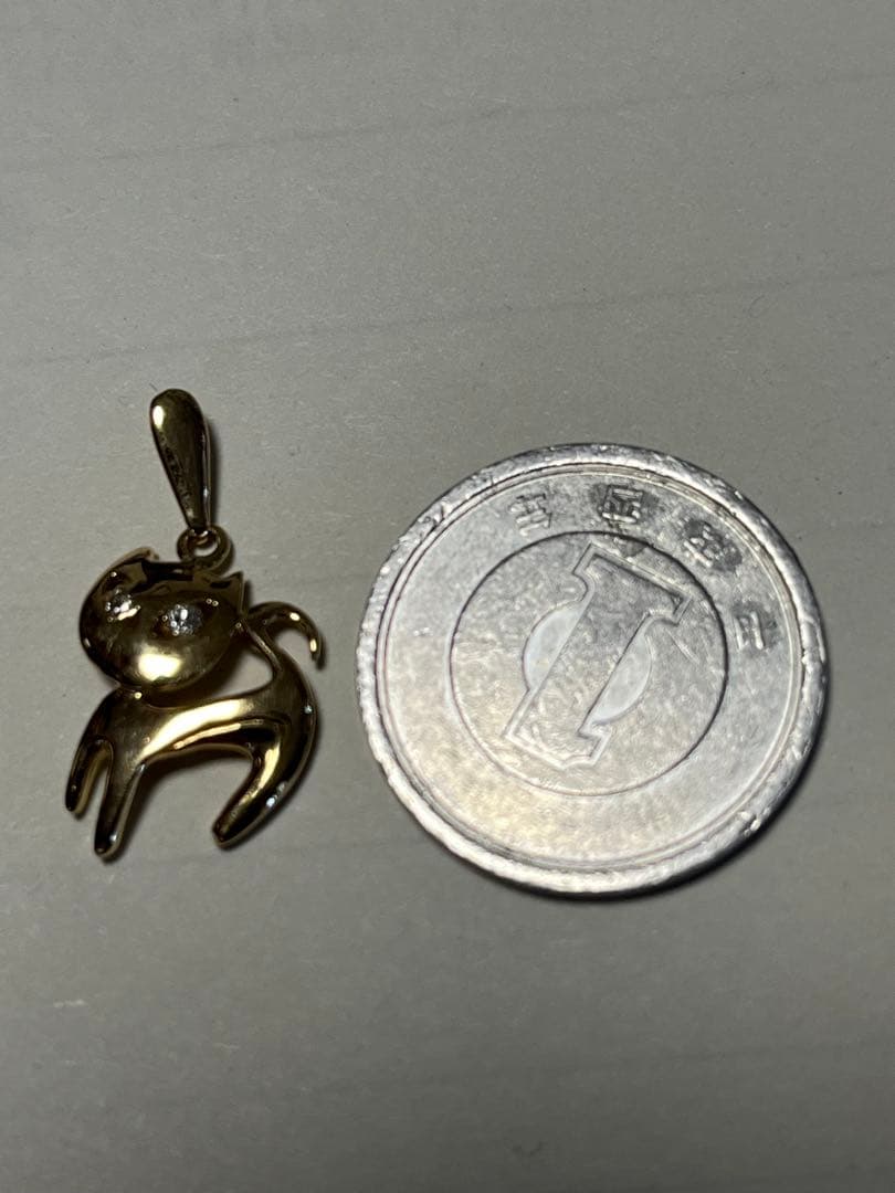 18金猫ペンダントトップ