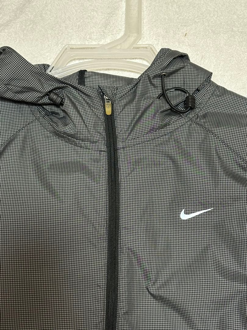 Nike フード付きジャケット グレー チェック柄