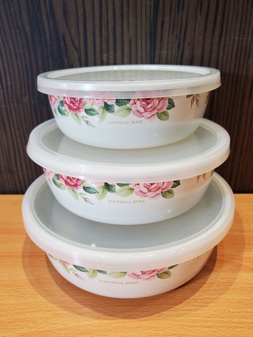 g*n様 エジリー インペリアルローズ ホーロー 保存容器 9点セット 薔薇 ロ