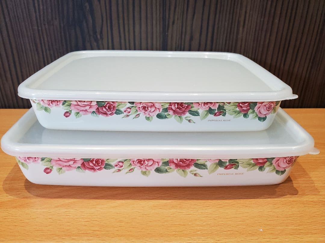 g*n様 エジリー インペリアルローズ ホーロー 保存容器 9点セット 薔薇 ロ