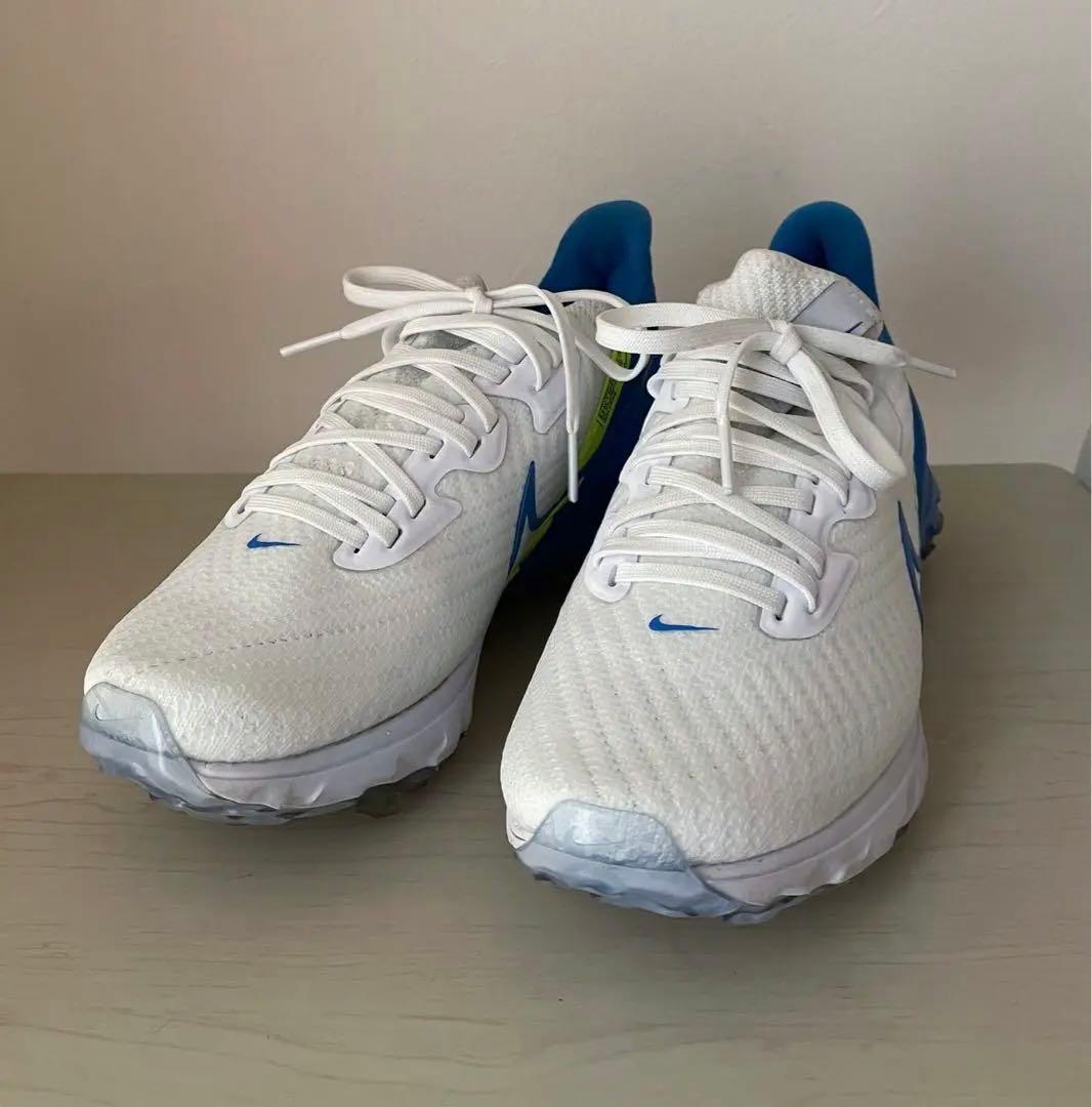 Nike MX-720-818ホワイト/ブルー/イエロー ゴルフシューズ