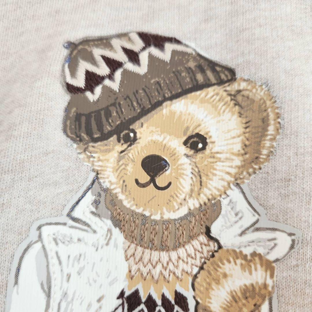 ​【極美品】ポロラルフローレン ポロベア パーカー 刺繍M オートミールベージュ